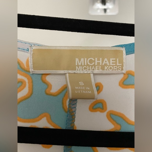 MICHAEL Michael Kors Turquoise Orange White Dress Size Small - Picture 4 of 8